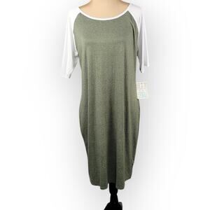 Lularoe Julia Knee Length Dress Size 2XL Minimalist Classic Feminine Resort Wear